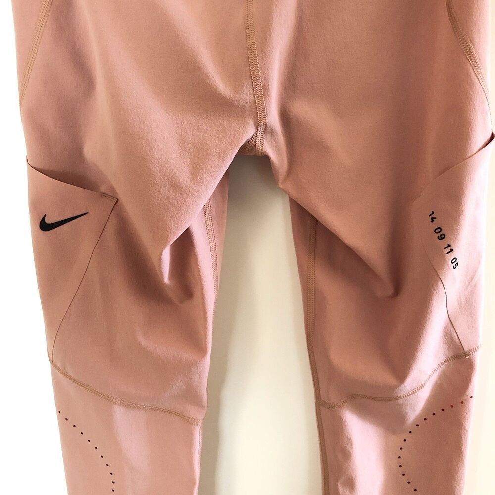 Nike Tech Pack Power Pocket LUX Training Tights Pants Blush Pink Women's Small - Picture 9 of 11